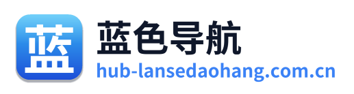 蓝色导航 Logo